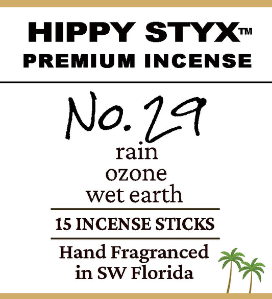 Fragrance No. 29 Hippy Styx™ Incense | Rain + Wet Earth