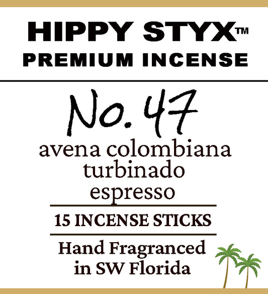 Fragrance No. 47 Hippy Styx™ Incense | Oat Milk + Espresso
