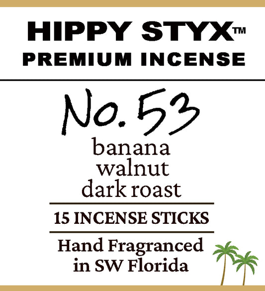Fragrance No. 53 Hippy Styx™ Incense | Banana Nut Bread + Dark Roast