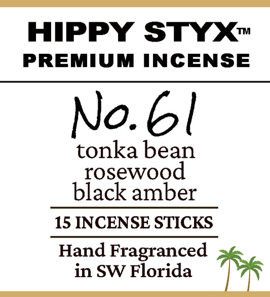 Fragrance No. 61 Hippy Styx™ Incense | Rosewood + Amber