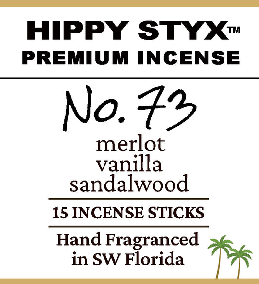 Fragrance No. 73 Hippy Styx™ Incense | Merlot + Sandalwood