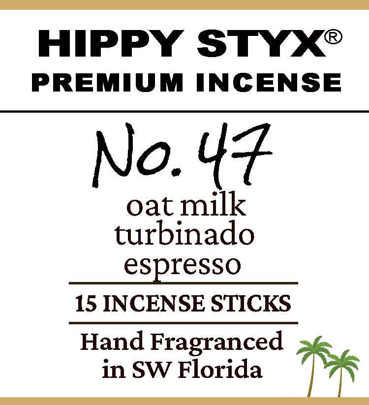 Fragrance No. 47 Hippy Styx Incense | Oat Milk + Espresso