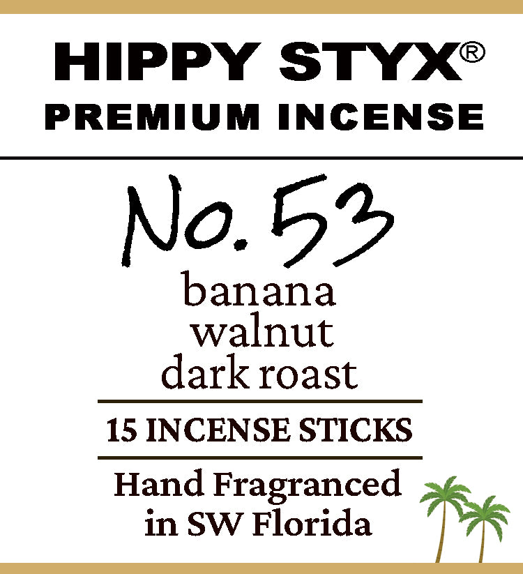 Fragrance No. 53 Hippy Styx Incense | Banana Nut Bread + Dark Roast