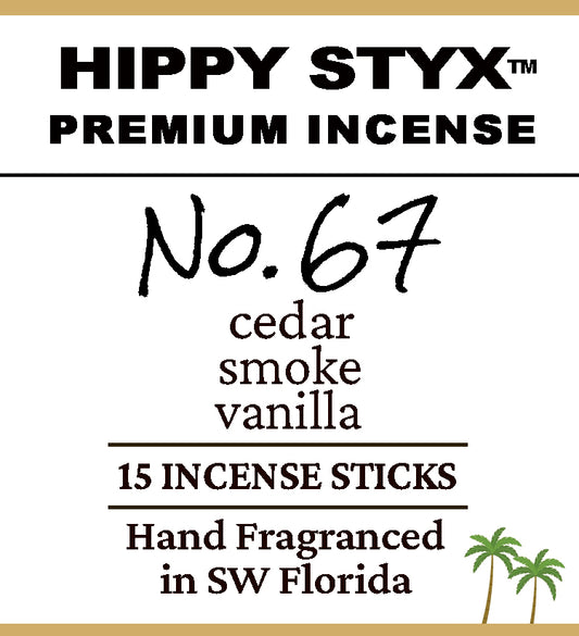Fragrance No. 67 Hippy Styx™ Incense | Cedar + Smoke